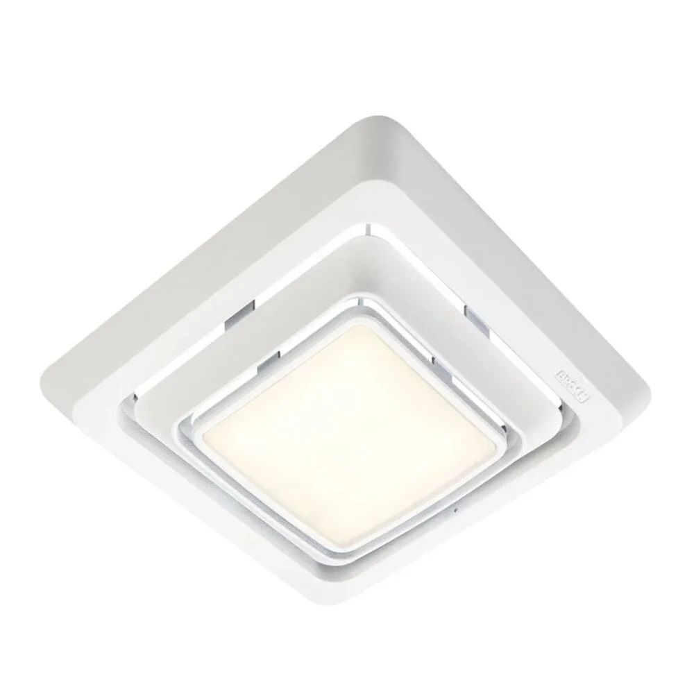 Broan Nutone FG600 Bathroom Exhaust Fan Grille Cover with LED Light in White